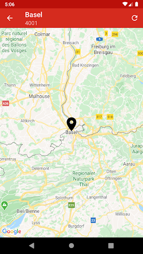 Swiss Postcodes Screen 3