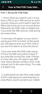 Sim Puk Code Unlock Guide