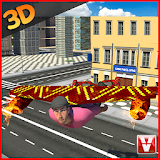 Hoverboard Flying Delivery 3D icon