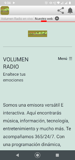 Volumen Radio Screen 2