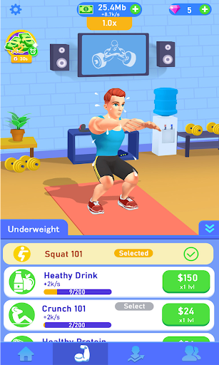 Android application Idle Workout Success Life screenshort