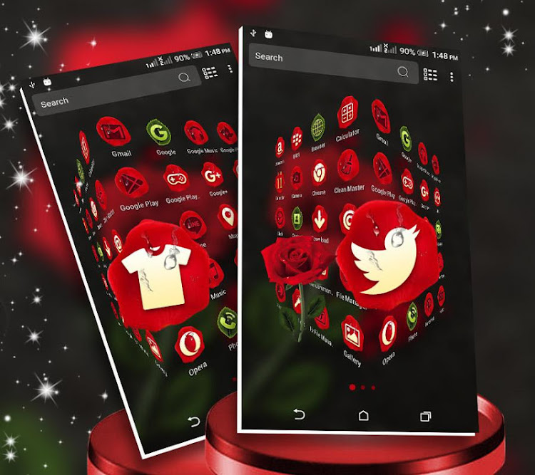 Rose in Black Launcher Theme - 5.0 - (Android)