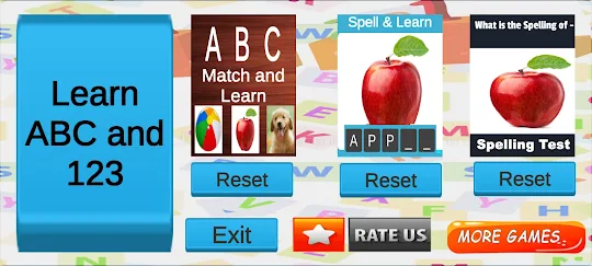 ABCD and Spelling Quiz 4 kids