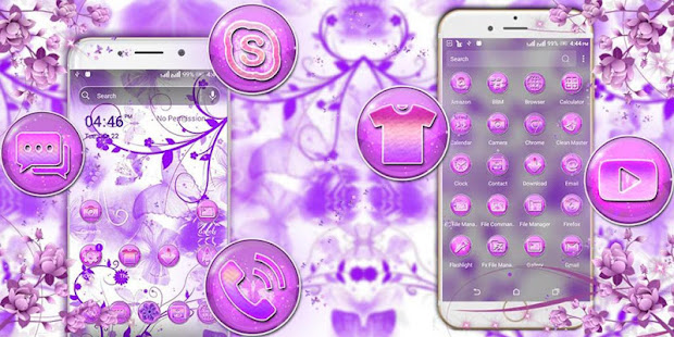 Purple Butterfly Launcher Theme 3.0 APK screenshots 5