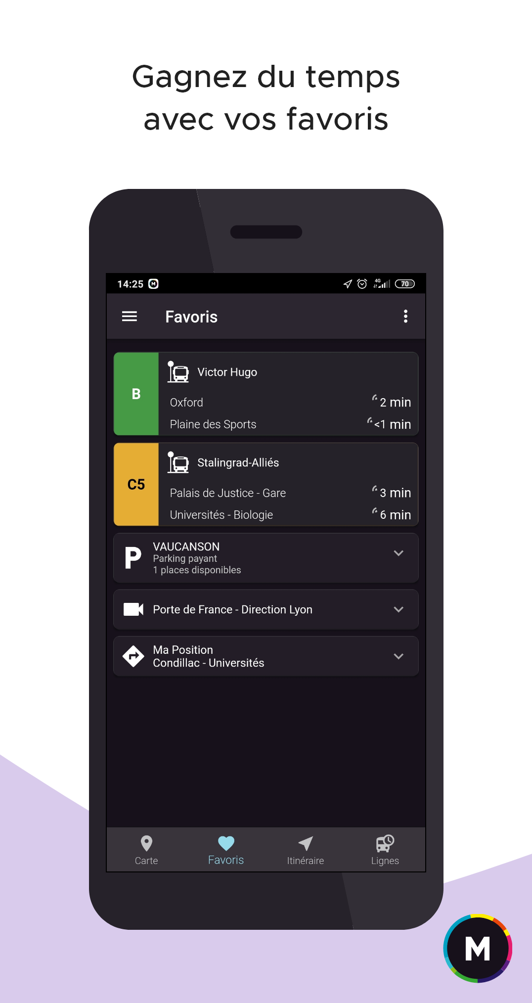 Android application M - Infos voyageur, Mobilités à Grenoble screenshort