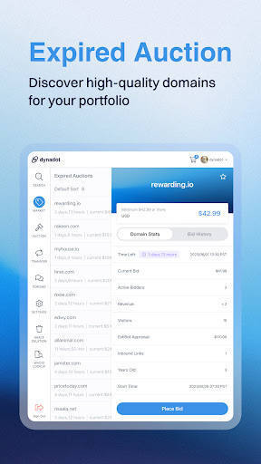 Dynadot - Tablet Domain App Screen 2