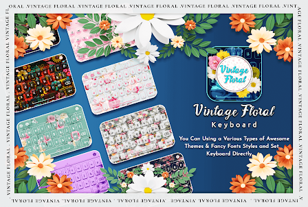 Vintage Floral Keyboard