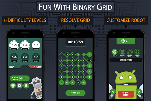 Android application Binary Grid - Brain Math Game screenshort
