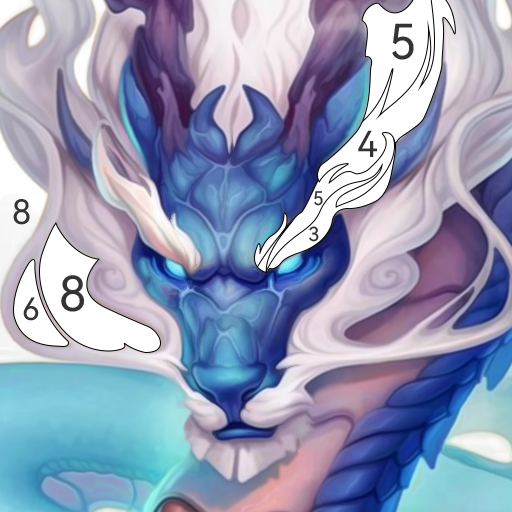 Dragon Color by Number Game