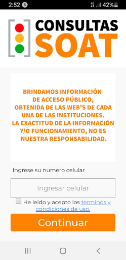 Consulta SOAT y AFOCAT Screen 2