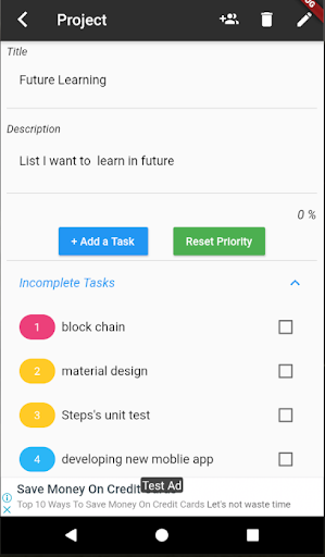 Steps ~Simple Todo List manage Screen 2