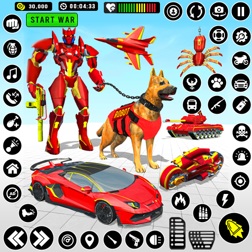 Police Dog Robot Car Games  Icon