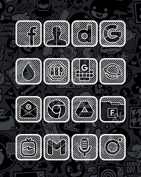 Lines Square - White Icon Pack 6.0 APK + Mod (Unlimited money) untuk android