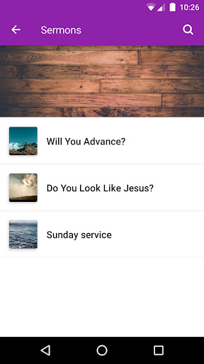 Android application Walker Chapel A.M.E Church screenshort
