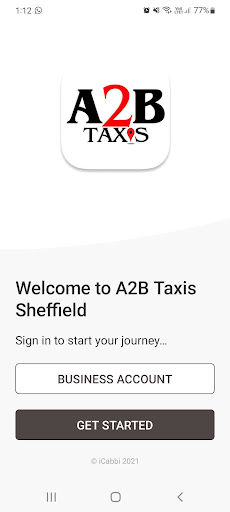 Android application A2B Taxis Sheffield screenshort
