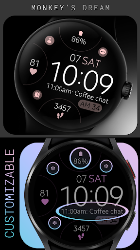 Android application Simple Rose Gold watch face screenshort