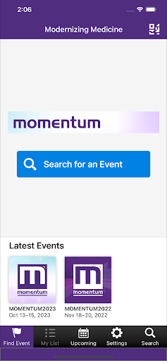 Android application ModMed MOMENTUM screenshort
