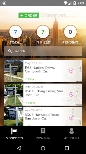 Android application Up Sign Down screenshort