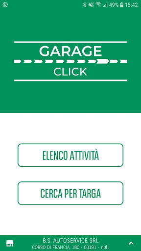 Android application Garage click screenshort