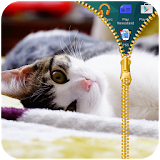 Cute Cat Zipper Lock Screen icon
