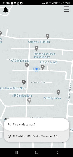 Android application Compartilha - Passageiro screenshort