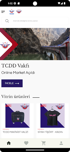 Android application TCDD Sepet screenshort