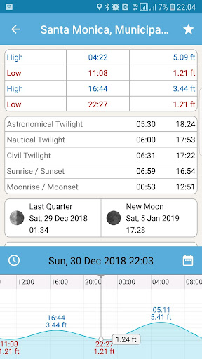 Android application Tide Times USA screenshort