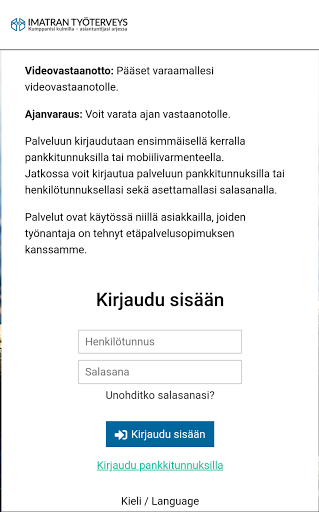 Imatran Työterveys Screen 2