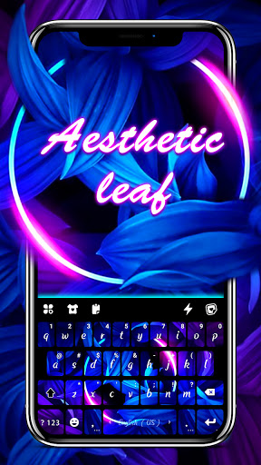 Android application Neon Aesthetic Leaf Keyboard B screenshort