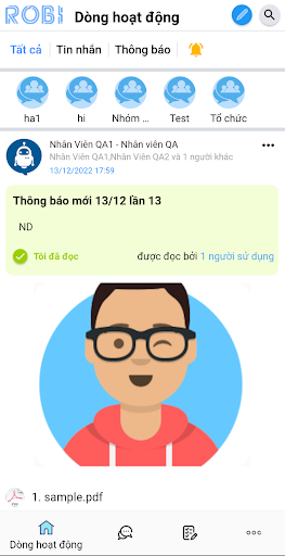 Android application Robinet screenshort