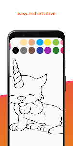 Unicorn Cat Coloring Book