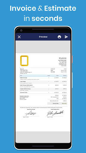 Free Invoice & Estimate Templa Screenshot 1 - AppWisp.com