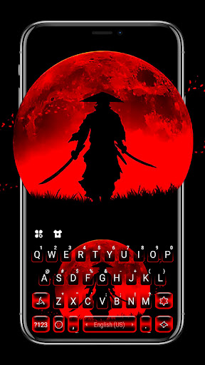 Android application Red Moon Samurai Keyboard Back screenshort