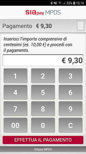 Android application SIApay Mobile POS screenshort