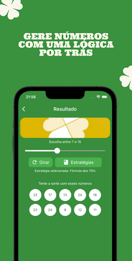 Lottery number generator Screen 2