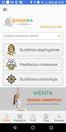 Android application Buddhista lexikon screenshort