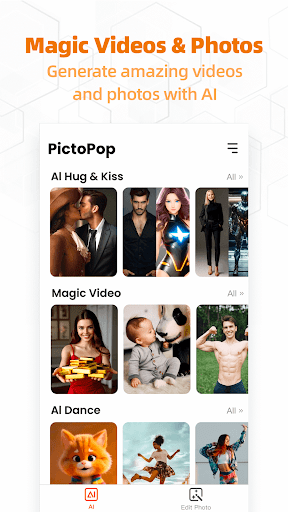 Screenshot of PictoPop - AI Video Generator