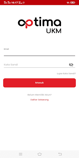 Android application Optima UKM screenshort