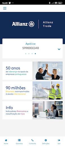 Android application Allianz Trade net app screenshort