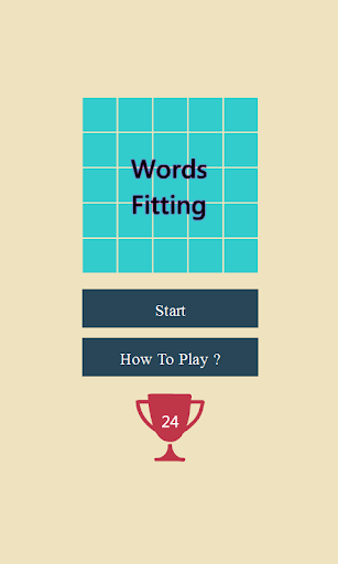 Android application Words Fitting screenshort