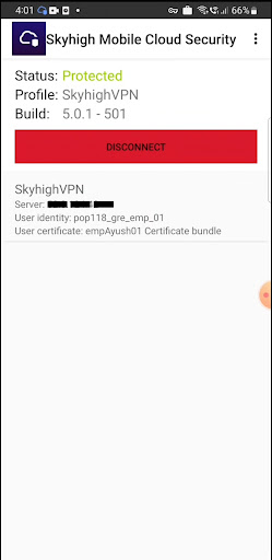 Skyhigh Mobile Cloud Security Screen 3