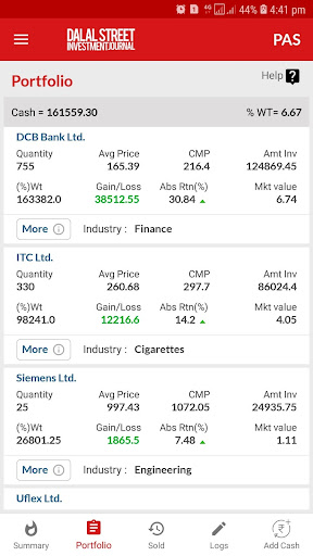 DSIJ Portfolio Advisory Servic Screen 3
