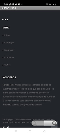 Android application LAREDO HATS screenshort