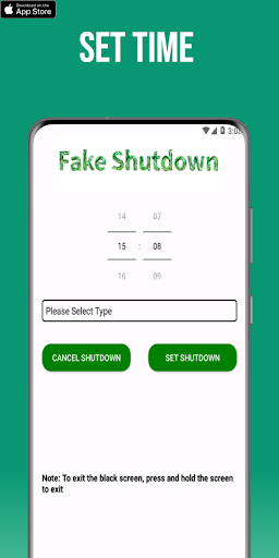 Android application Fake Shutdown screenshort