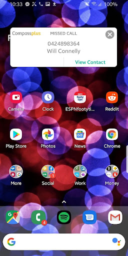 CompassPlus: Caller ID Screen 2