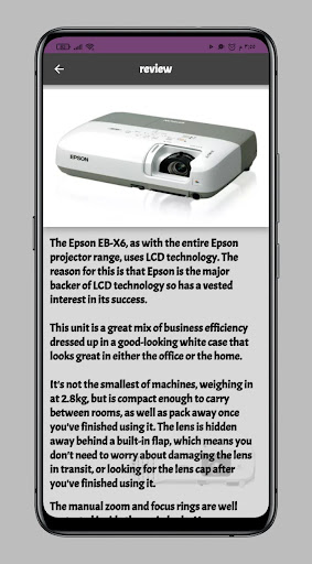 epson projector EB-X06 Guide Screen 3