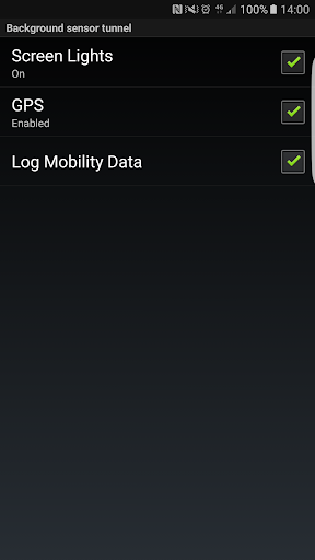 EHMS - Human Mobility Sensing Screen 2