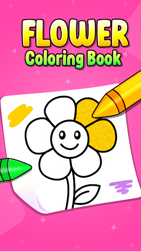 Flower Glitter Coloring Book screenshot
