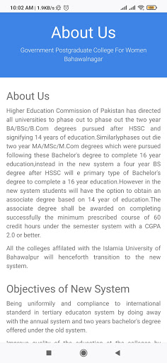 Government College Women Bahaw Screen 2