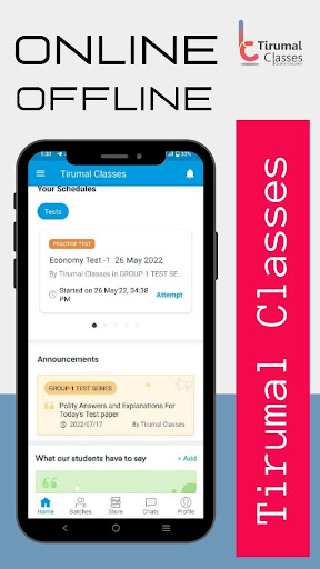 Android application Tirumal Classes for Groups screenshort